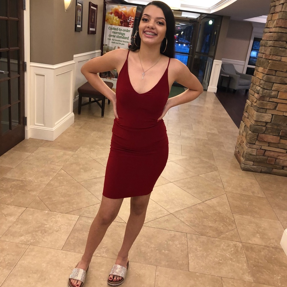 Red fashion nova dress